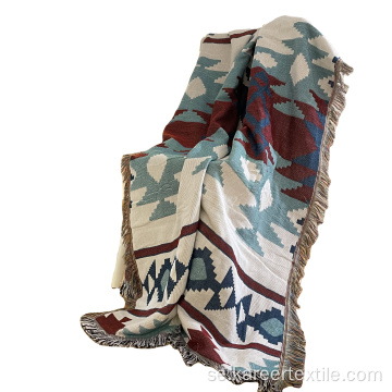 Anpassad tillverkad 100% Cottonoutdoor Custom Throw Woven Filt